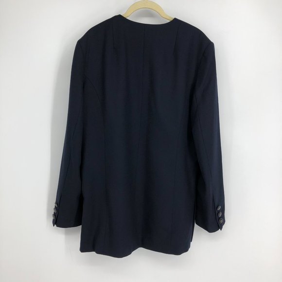 Hammer Schmidt Vintage Navy Button Up Blazer Wool size 40 = L - Picture 2 of 15